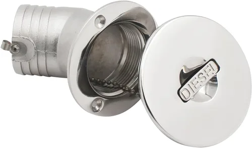 Vista 4 de SHENGHUISS Boat Water/Diesel/Gas/Fuel Deck Fill/Filler 1-1/2 Inch(38mm) with Keyless Cap 316 Stainless Steel Boat Deck Hardware for Boat, Yacht