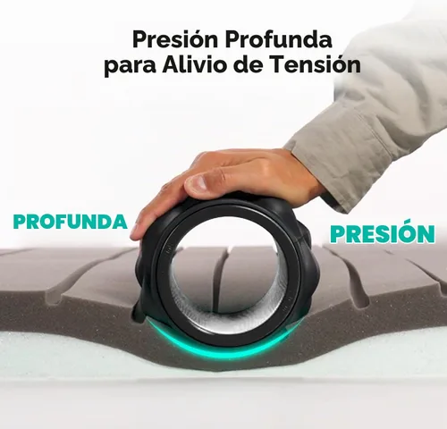 Vista 5 de FitBeast Rodillo de Espuma para la Espalda, Rodillo de Espuma con Rueda para la Espalda - Rodillo Muscular Específico para Masaje de Tejido