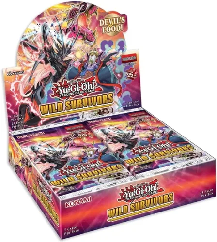 Vista 2 de Konami Yu-Gi-Oh! Wild Survivors - Caja con 24 sobres, KOI86150, color rosa