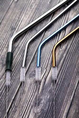 Vista 8 de 2 cepillos de limpieza para pajitas de beber largo – Limpiador de cerdas para pajitas de bebida de acero inoxidable, cepillos resistentes para lavar