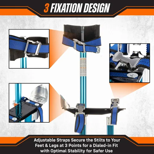 Vista 7 de Pentagon Herramienta profesional 18"-30" zancos azules para paneles de yeso de la más alta calidad