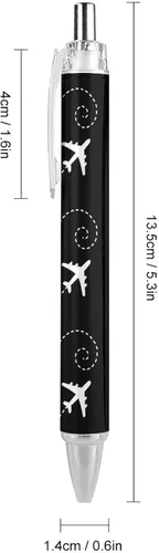 Vista 2 de Bolígrafo retráctil con corazón de avión, bolígrafo de tinta azul, bolígrafo de trabajo para hombres y mujeres, 4