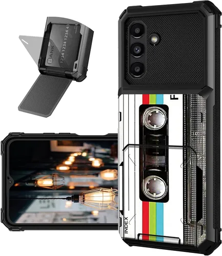 Vista 35 de Funda tipo cartera para Samsung Galaxy A54 5G con ranura para tarjetero, funda con tapa híbrida de doble capa, resistente, a prueba de golpes, funda