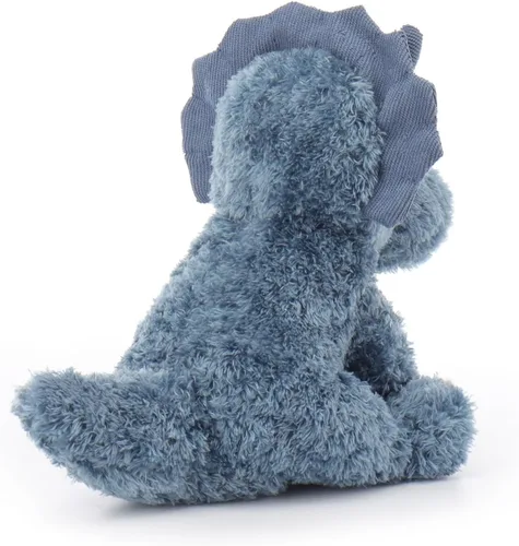 Vista 4 de Apricot Lamb Triceratops - Animales de peluche azul oscuro para niños, suaves y lindos juguetes de peluche para bebé niña y niño, 9 pulgadas