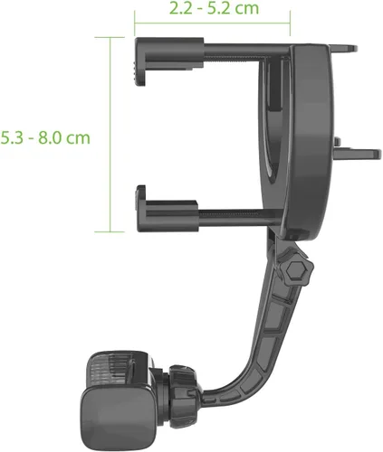 Vista 6 de Cellet Soporte universal para teléfono con espejo retrovisor para vehículo, compatible con iPhone 14 Pro Max Mini SE 13 12 11 XR XS Galaxy Z Flip Z