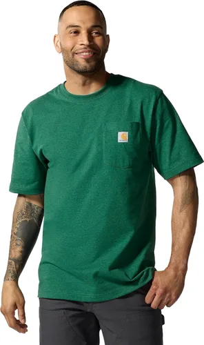Vista 11 de Carhartt Camiseta con bolsillo Iconic K87 para hombre Piedra azul