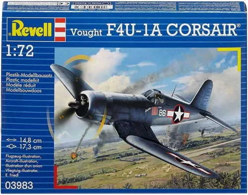 Vista 2 de Revell Alemania 03983 Vought F4U-1A Kit de modelo de avión Corsair