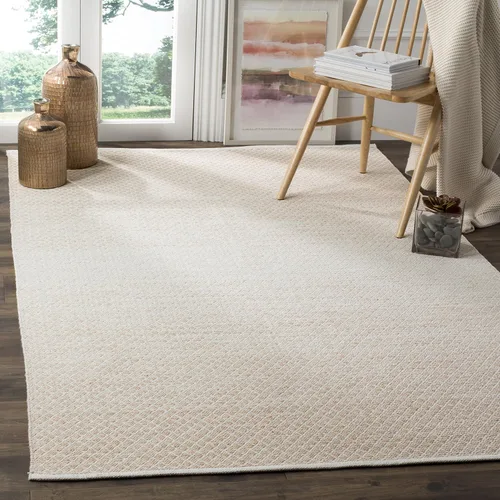 Vista 19 de SAFAVIEH Montauk Collection - Alfombra decorativa de 2 pies 3 pulgadas x 5 pies, color beige y marfil, algodón hecho a mano, ideal para zonas