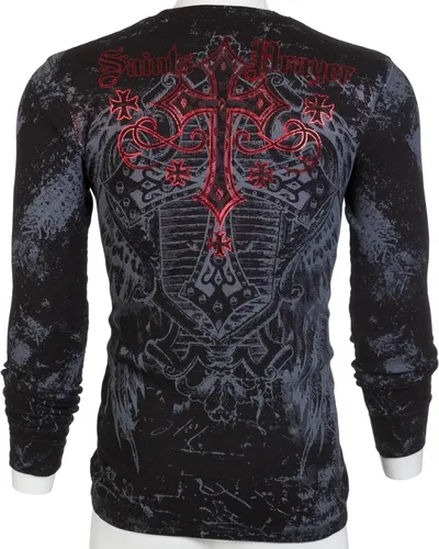 Vista 7 de Archaic by Affliction - Camisa térmica para hombre, color negro