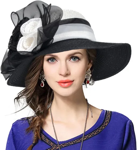 Vista 3 de VECRY - Gorro de paja para mujer