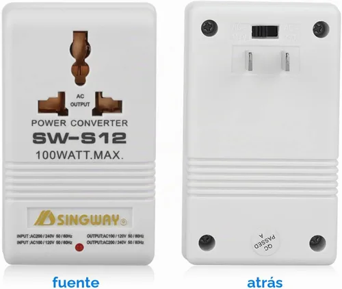 Vista 6 de Convertidor de voltaje de 110 V a 220 V, convertidor de 110 V a 220 V, convertidor de corriente de 100 W, transformador elevador de corriente