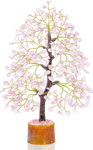 Vista 8 de Árbol de la vida de 7 chakras, árbol de la vida de cristal, árbol de piedras preciosas hecho a mano, árbol de Feng Shui, decoración de cristal