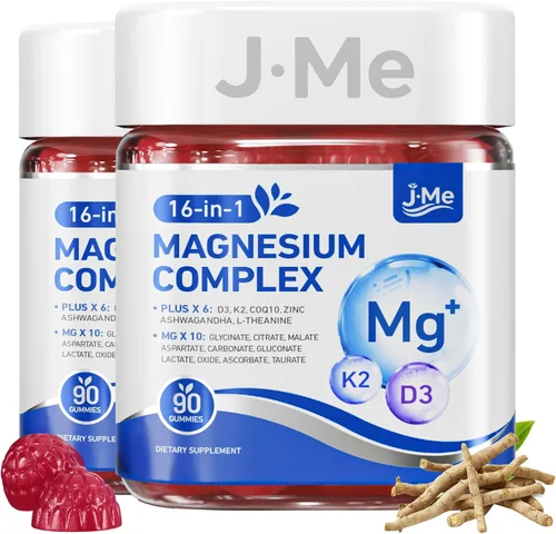 Vista 11 de Complejo de magnesio para mujeres y hombres, gomitas complejas de magnesio