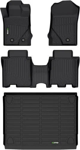 Vista 51 de HAFIDI® - Tapetes para auto con almacenamiento debajo del asiento, para todo clima, antideslizantes, de elastómero termoplástico, para la primera