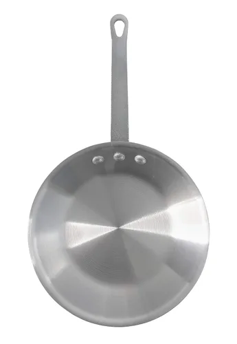 Vista 6 de Sartén de aluminio con acabado natural de 8 pulgadas, sartén, grado comercial, certificado NSF