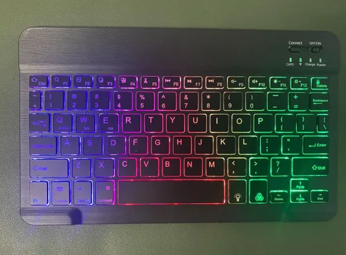 Vista 7 de Funda para teclado Galaxy Tab S6 Lite de 10.4 pulgadas 2024/2022/2020, cubierta de teclado Bluetooth magnético desmontable con retroiluminación de 7
