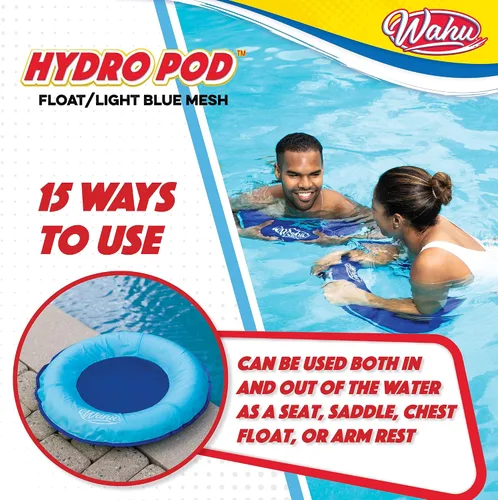 Vista 5 de Wahu Hydro Pod - Flotador versátil de piscina con bolsa de transporte, flotador de piscina portátil redondo de 21 pulgadas para adultos y niños a