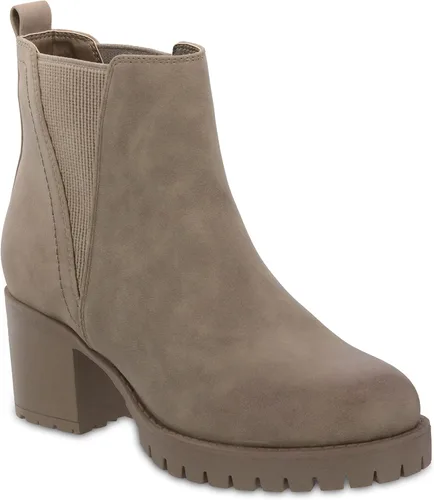 Vista 13 de MIA Jody - Botines de cuero vegano para mujer, botas Chelsea Beige