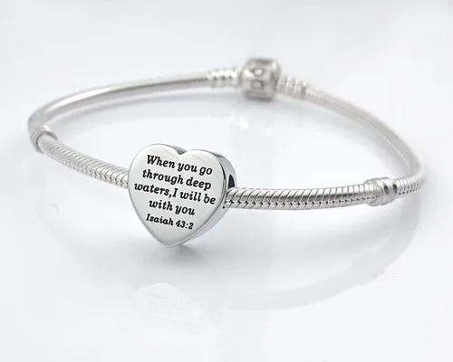 Vista 6 de MUERDOU Dije de corazón, pulsera cristiana con versículo bíblico para oración, fe, religiosa, regalos para mujeres