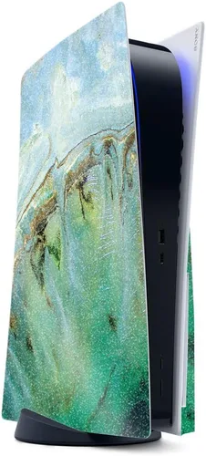 Vista 5 de MightySkins - Skin para juegos con purpurina brillante para PS5 y Playstation 5, ágata amatista, acabado duradero con purpurina de alto brillo