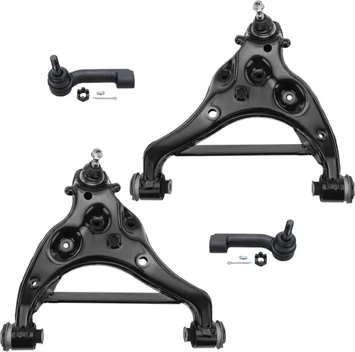 Vista 32 de Detroit Axle - 4 piezas de brazos de control traseros para Ford C-Max, Focus, Mazda 3 5, Volvo C30, C70, S40, V50, 4 brazos de control superiores e