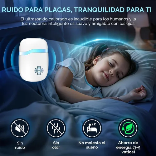 Vista 6 de Repelente ultrasónico para interiores de roedores y plagas (actualizado 2026), fuerza de conducción más fuerte, repelente para ratones, ratas