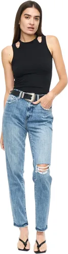 Vista 4 de Pistola Denim Pantalones vaqueros holgados de tiro alto Presley para mujer