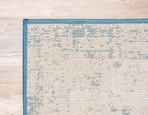 Vista 9 de Unique Loom, colección Sofía - Alfombra de la colección Salle Garnier (4' 1" x 6' 1", rectangular, azul/ marfil)
