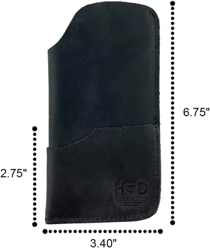 Vista 6 de Hide & Drink, Funda rústica para lentes de sol y cartera hecha a mano de cuero de grano completo