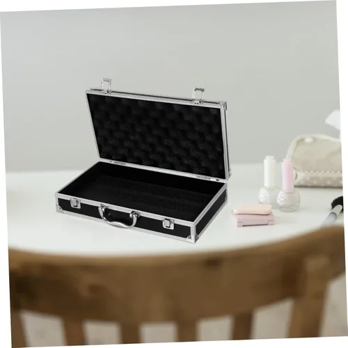 Vista 9 de VILLCASE Portable Aluminum Alloy Toolbox with Slide Lock Large Capacity Medicine and Instrument Case with Handle for Home Garage Workshop Storage