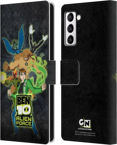Vista 8 de Head Case Designs Officially Licensed Ben 10: Alien Force Ben's Jacket Graphics Leather Wallet Case Compatible with Samsung Galaxy S21+ 5G