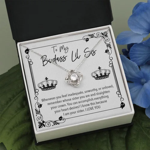 Vista 4 de 22Feels Ideas de regalo para hermanas collares colgantes para mujer con tarjetas de mensaje, caja de dos tonos