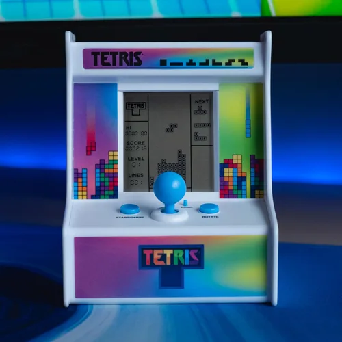 Vista 5 de Tetris Desktop Arcade - Consola de juegos portátil portátil con modos de sprint y maratón, videojuegos electrónicos clásicos para niños y adultos