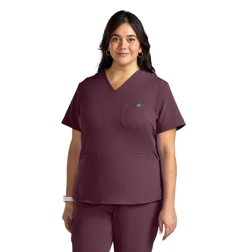 Vista 13 de Medline Lexington AVE - Camiseta médica para mujer, color morado real, talla M, cada una Negro