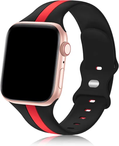 Vista 12 de Seizehe - Banda deportiva de diseño compatible con Apple Watch de 38/40/41/42/44/45/46/49 mm, unisex, correa de silicona suave para Apple Watch