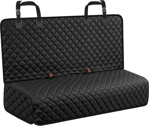 Vista 11 de URPOWER Funda de asiento de coche para perro para asiento trasero Todo negro