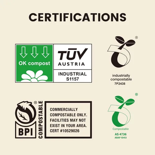 Vista 6 de SUPERBIO Bolsas compostables para restos de comida con asa de 1.6 galones, bolsas pequeñas de compost con asas, 50 unidades, 2 paquetes, BPI y OK