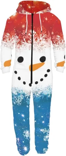 Vista 5 de AFPANQZ Enterizo unisex ajustado con capucha para el hogar, pijama con bolsillo frontal con capucha, talla S-4XL