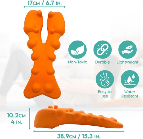 Vista 7 de COZLOW - Masajeador de punto de activación trapecio - Herramienta de liberación occipital con 14 protuberancias de masaje - Removedor de nudos