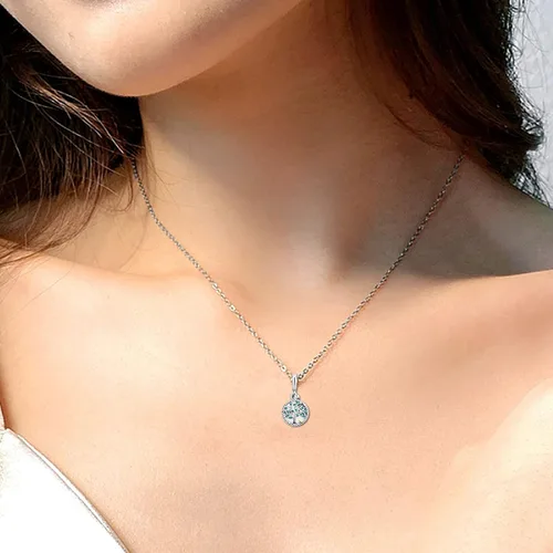 Vista 6 de KunBead Abalorios colgantes de plata con forma de árbol de la vida para cumpleaños de la abuela, Metal, Cobre