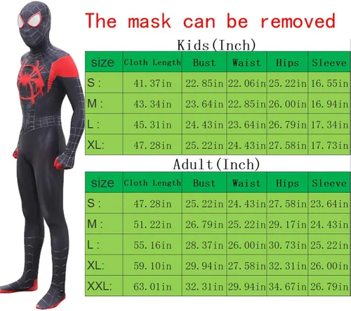 Vista 3 de EleDvB Disfraz de superhéroe para cosplay de Halloween, overol de elastano, overol de araña, estilo 3D