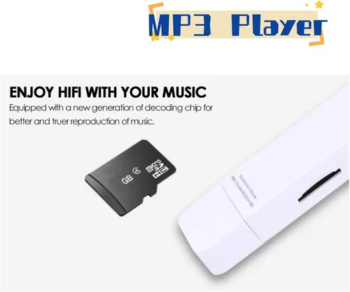 Vista 9 de Reproductor de MP3, sonido portátil sin pérdidas, reproductor de música MP3 compatible con hasta 64 GB, mini reproductor de música para estudiantes