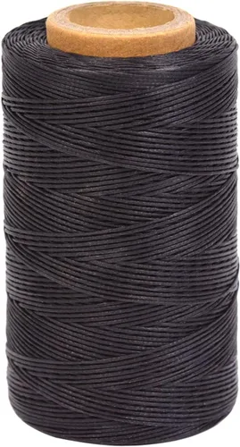 Vista 9 de Hilo encerado, 284 yardas, 150D 0.031 in de cuero, hilo encerado para reparación de zapatos, encuadernación, cuero, manualidades, bricolaje (beige)