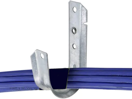 Vista 6 de Soporte de cable con gancho en J, soporte de cable de metal resistente de 2 pulgadas, ganchos en J para fijar montaje en pared a superficies