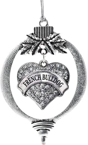 Vista 78 de Inspired Silver Adornos festivos de dije de corazón pave de plata con circonitas cúbicas