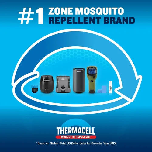 Vista 13 de Thermacell E-ZoneGuard - Repelente de mosquitos recargable para patio, batería de 5.5 horas Stone Color; 20-FT Zone; 12-Hr Refill; Scientifically