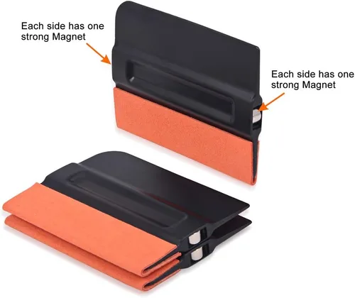 Vista 3 de Gomake Escobilla de vinilo para envoltura de vinilo de 4 pulgadas con borde de fieltro de microfibra, herramienta aplicadora de calcomanías