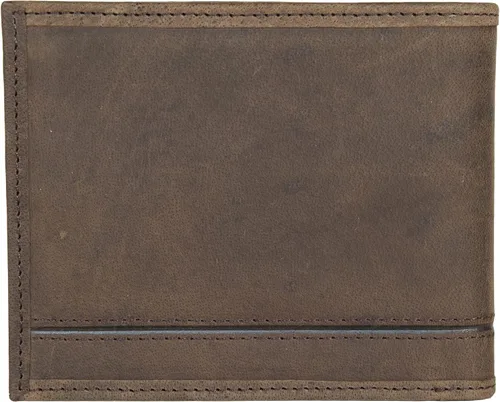 Vista 7 de Lucky Brand Bifold RFID de cuero ranurado para hombre, marrón, OSFA, Marrón