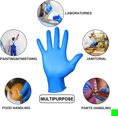 Vista 2 de PEIPU Guantes desechables de nitrilo, sin polvo, guantes de servicio de limpieza, sin látex