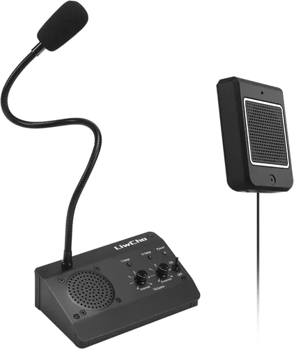 Vista 8 de Intercomunicador de ventana de doble vía, sistema de altavoces de ventana, micrófono de intercomunicación antiinterferencia. Para negocios, banco